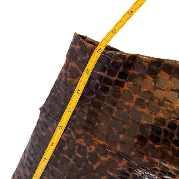 90s Faux Leather Dress Selene Sport Chocolate Brown SZ M - Picture 9 of 11